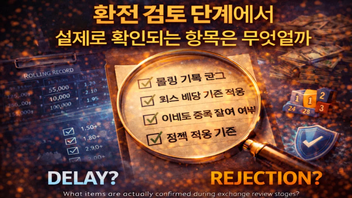 환전 검토 단계에서 실제로 확인되는 항목은 무엇일까? - 안전한 꽁머니사이트 정보 0 환전 검토 단계에서 실제로 확인되는 항목은 무엇일까? - 안전한 꽁머니사이트 정보 0