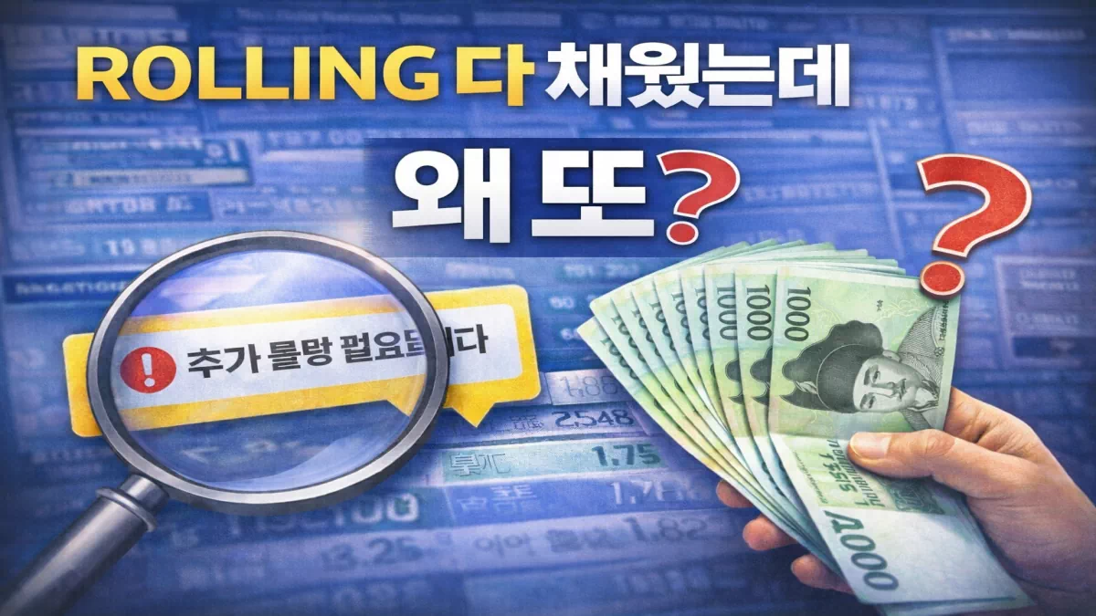 롤링을 다 채웠는데 또 조건이 붙는 이유 - 안전한 꽁머니사이트 정보 0 롤링을 다 채웠는데 또 조건이 붙는 이유 - 안전한 꽁머니사이트 정보 0
